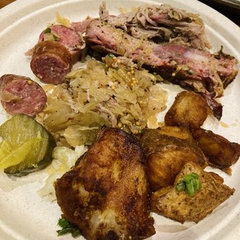 Mabel's BBQ - Fixings from the "This Is Cleveland" plate. - Barbeque Near Me - Cleveland, Ohio Mabel's BBQ - Fixings from the "This Is Cleveland" plate. - Barbeque Near Me - Cleveland, Ohio
