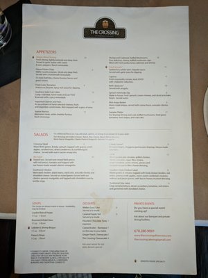 Menu photo 8 The Crossing Steakhouse Norcross, GA