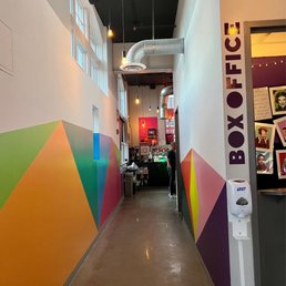 a brightly painted hallway a brightly painted hallway