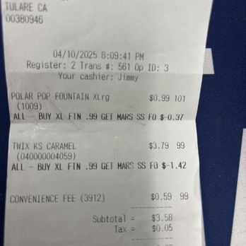 Circle K - Convenience Fee Charges - Gas Stations Near Me - Tulare, California