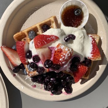 Eats - Waffles with Berries - American Near Me - San Francisco, California