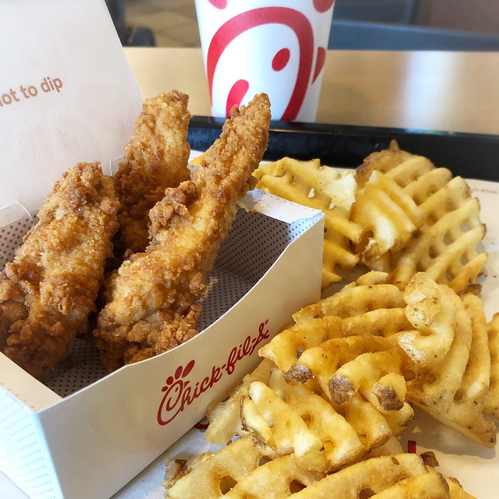 Chick-fil-A - Chicken Fingers with fries and drink. - Fast Food Near Me - Irvine, California