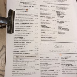Typical gastro-pub selection