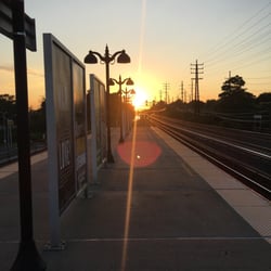 Valley Stream LIRR Station - Beautiful sunset though