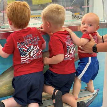 Sidecar Treats - The boys checking out all the yummy flavors! - Ice Cream & Frozen Yogurt Near Me - Cape Coral, Florida