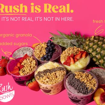 Rush Bowls - If It's Not Real - It's Not In There! No sugar. No additives. Fresh Fruit Toppings - not from a can! - Acai Bowls Near Me - Orange Park, Florida Rush Bowls - If It's Not Real - It's Not In There! No sugar. No additives. Fresh Fruit Toppings - not from a can! - Acai Bowls Near Me - Orange Park, Florida