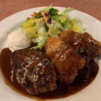 Akane Chaya - Hamburger and pork cutlet combo - Japanese Near Me - Gardena, California