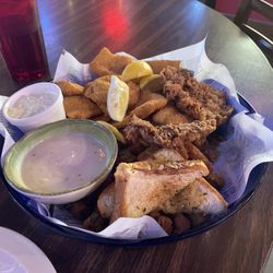Catfish Grill - Full portion beef fried  beef and catfish
