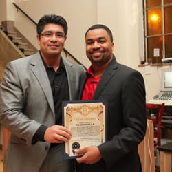 The Granada LA Dance Studio - Mayor of Alhambra giving our owner Earl Miller an Award