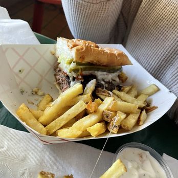 The Dog House - Blue cheeseburger with provolone added! - Burgers Near Me - Bodega Bay, California The Dog House - Blue cheeseburger with provolone added! - Burgers Near Me - Bodega Bay, California