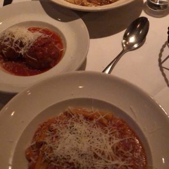 Rosebud on Rush - The bottom plate is 8-finger Cavatelli Arrabiata. To the left are the meatballs and the top plate is Cavatelli al Forno - Italian Near Me - Chicago, Illinois Rosebud on Rush - The bottom plate is 8-finger Cavatelli Arrabiata. To the left are the meatballs and the top plate is Cavatelli al Forno - Italian Near Me - Chicago, Illinois