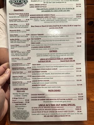 Menu photo 2 Uncle Al's Davie, FL