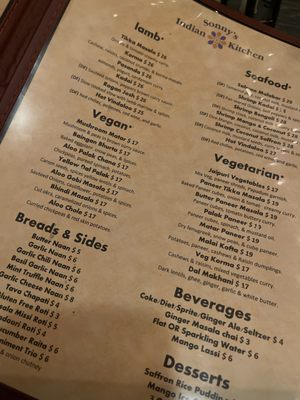 Menu photo 1 Sonnys Indian Kitchen Chatham, NJ Menu photo 1 Sonnys Indian Kitchen Chatham, NJ