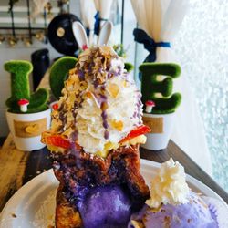 Button Up Cafe - New .. UBE Stuffed French Toast with Ube Ice Cream .. Limited Time Special