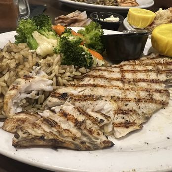 The Courtyard Cafe - Grilled grouper, vegetables and rice - Pizza Near Me - Brecksville, Ohio