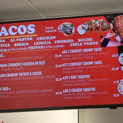 Durango Taco Shop - 3/6/2026 - Menu: Tacos
