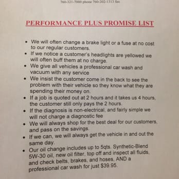 Performance Plus Automotive - Now this is commitment to excellence! - Auto Repair Near Me - Cathedral City, California Performance Plus Automotive - Now this is commitment to excellence! - Auto Repair Near Me - Cathedral City, California