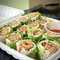 Hidden Crunch Rolls /12 bite (spring rolls wrapped in summer rolls) $17