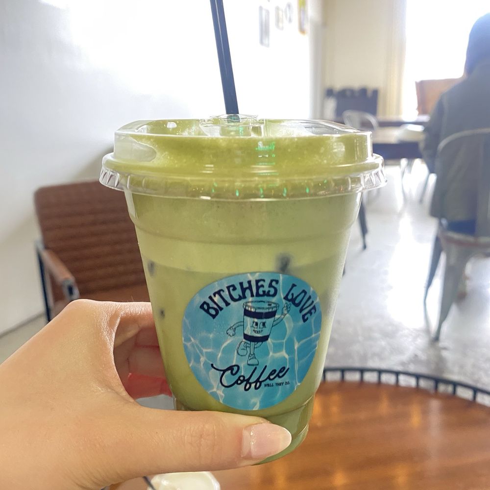 Gremlin Garage - Vanilla matcha latte with matcha cold foam - Coffee & Tea Near Me - Costa Mesa, California