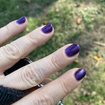 Fiona Nail Lounge - Purple gel mani after a few days looking good. - Nail Salons Near Me - Silver Spring, Maryland Fiona Nail Lounge - Purple gel mani after a few days looking good. - Nail Salons Near Me - Silver Spring, Maryland