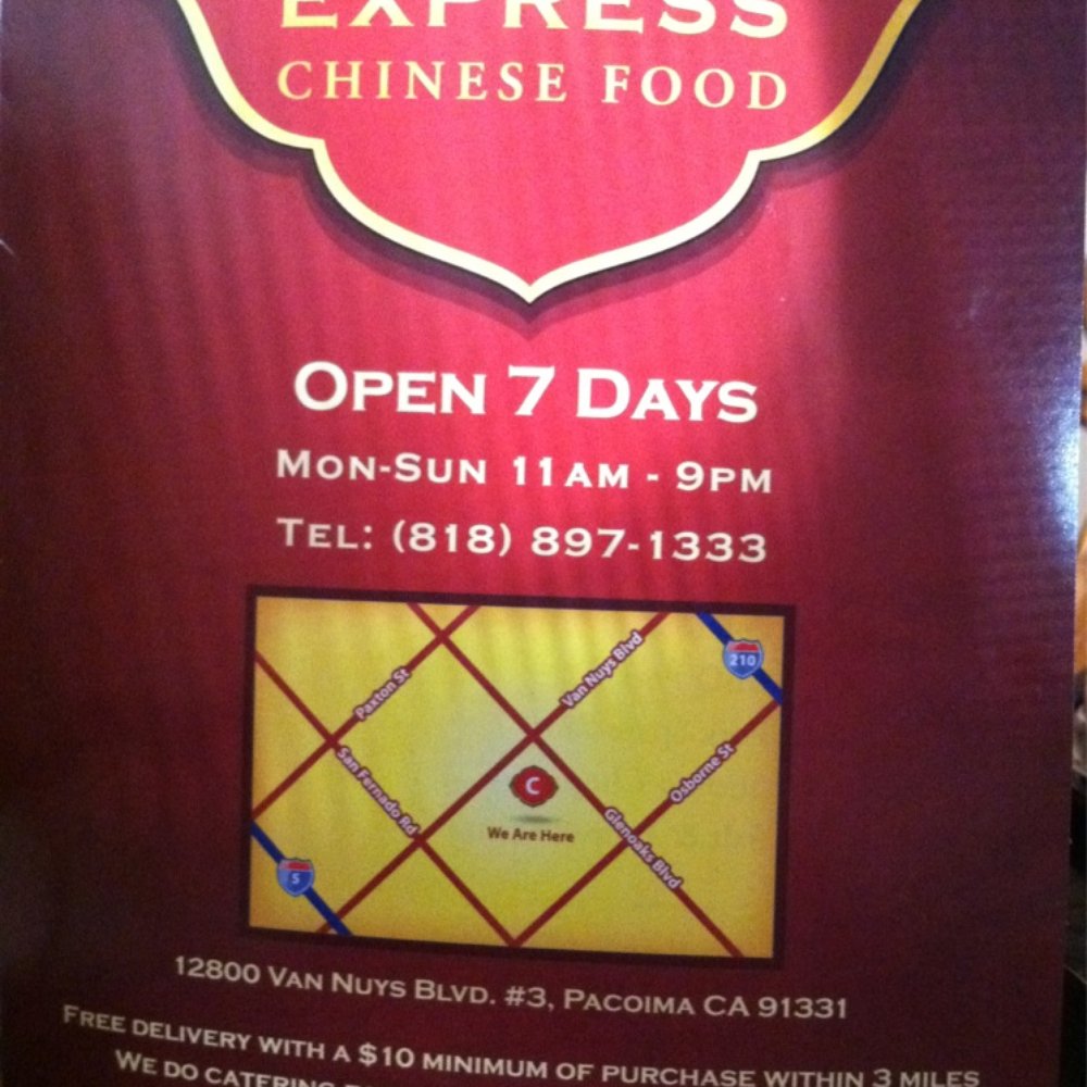 Chow Express Chinese Food - Menu pg. 1 - Chinese Near Me - Pacoima, California Chow Express Chinese Food - Menu pg. 1 - Chinese Near Me - Pacoima, California