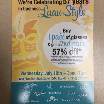 EYEcenter Optometric - EyeCenter Trunk show in Rocklin on July 19th from 3pm-7pm - Eyewear & Opticians Near Me - Folsom, California