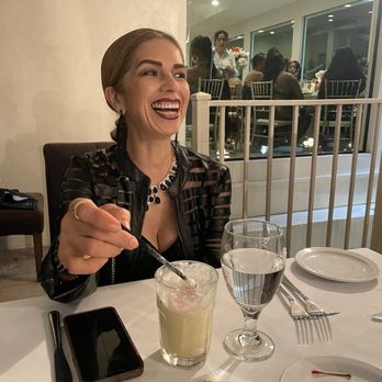 Coco Palm Restaurant - Mom enjoying her Piña colada - Cuban Near Me - Pomona, California