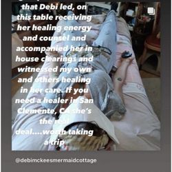 Debi McKee's Crystal Healing Mermaid Cottage - Bara in session for a Crystal Transformation