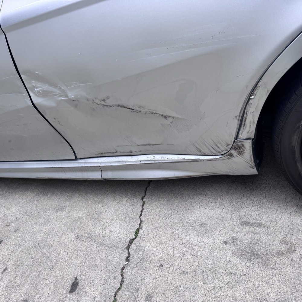 Before: Damage after the car accident