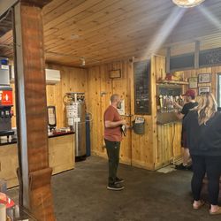 Midway Firehouse Pizza - Looking at drinka