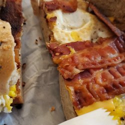 Goldbergs Bagels & Deli - . Bacon egg and cheese Ww everything bagel