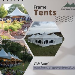 Frame Tents are so versatile! We carry these in hexagon, 10 ft, 20 ft, and 40 ft wide sizes!
