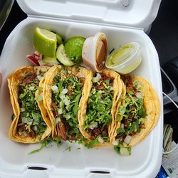 El Taco Bus - Chorizo and Barbacoa Tacos