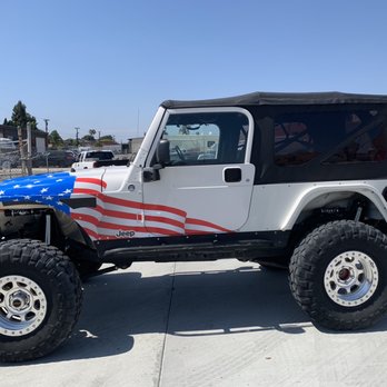 Outlaw Graphix - Jeep wrapped in American flag - Graphic Design Near Me - Gardena, California Outlaw Graphix - Jeep wrapped in American flag - Graphic Design Near Me - Gardena, California
