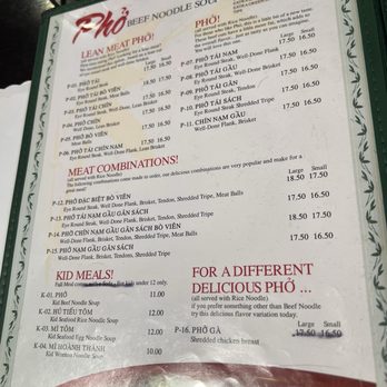 Pho Vi Hoa - Pho menu - Vietnamese Near Me - Los Altos, California