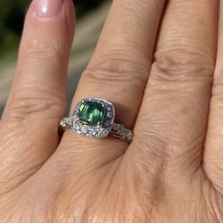 Greg placed this amazing green Tourmaline into an existing ring for me!