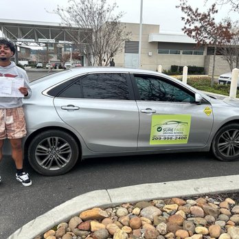 Sure Pass Driving School - One more success story. Our student passing behind the wheel driving test with only 2 minor errors. Great job. - Driving Schools Near Me - Tracy, California