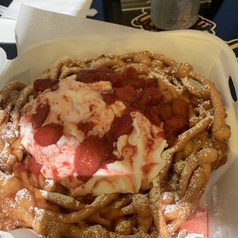 Get It Twisted - Strawberry funnel cake. - Fast Food Near Me