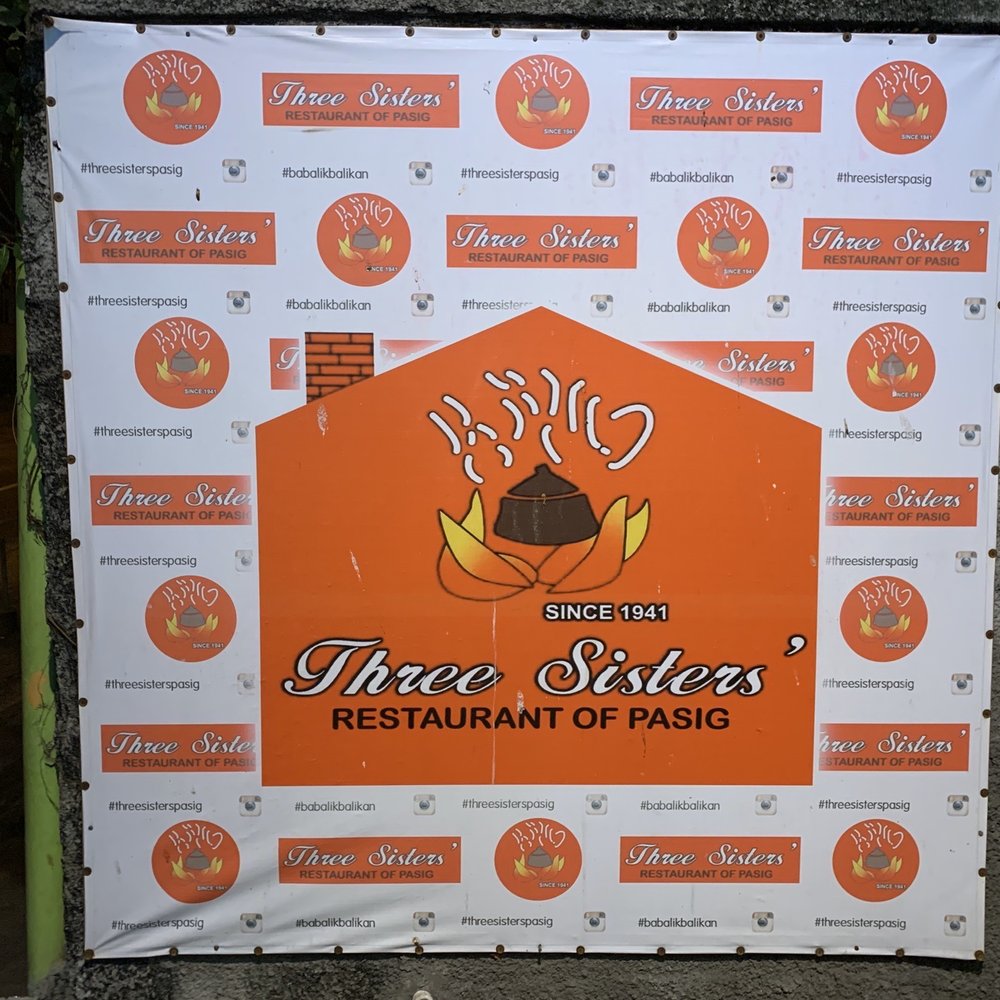 Three Sisters - The sign out front. - Filipino Near Me - Pasig, NCR Three Sisters - The sign out front. - Filipino Near Me - Pasig, NCR