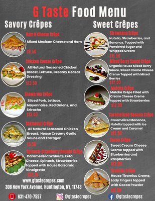 Menu photo 7 G Taste Crepe Cafe Huntington, NY