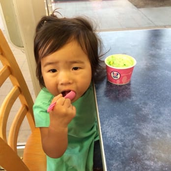 Baskin-Robbins - My niece enjoying her kid's scoop for the "Easter egg hunt" - Ice Cream & Frozen Yogurt Near Me - Long Beach, California