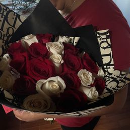 She loved her flowers !! She loved her flowers !!