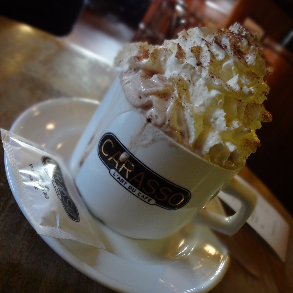 La Clémence - Hot chocolate with lots of whipped cream! - Bars Near Me - Geneva, GE