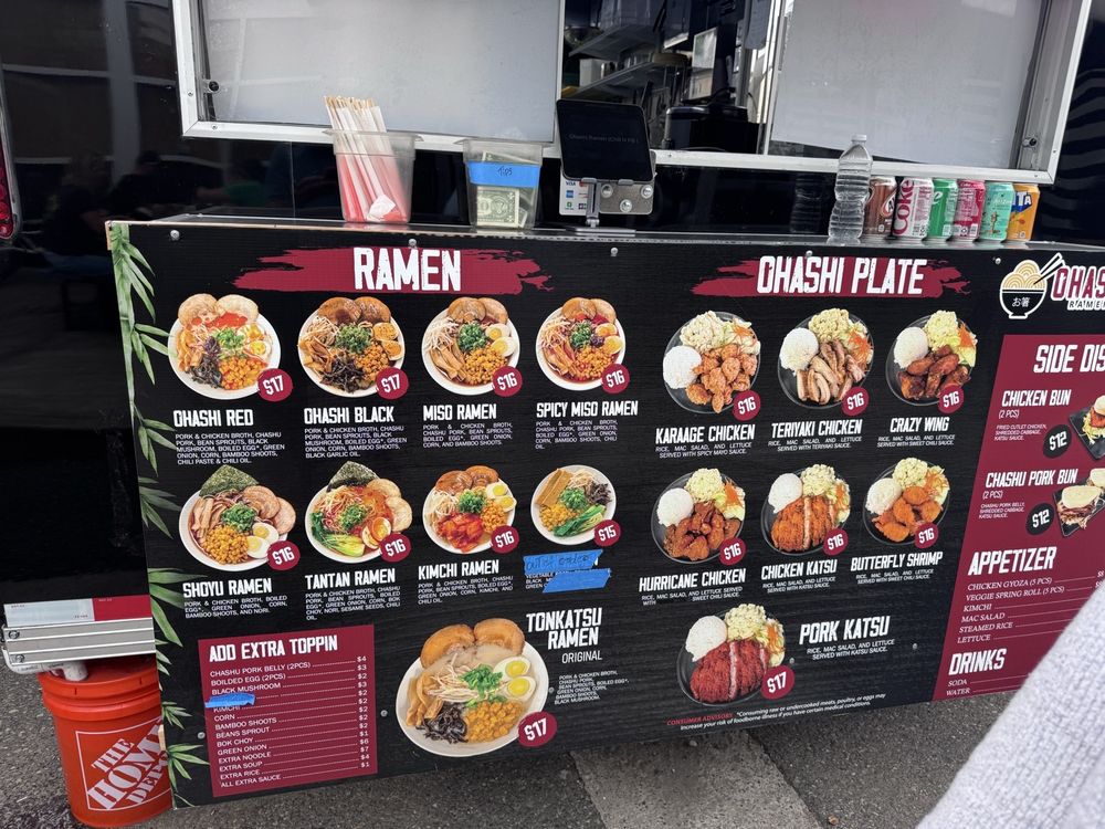 Food from Ohashi Ramen