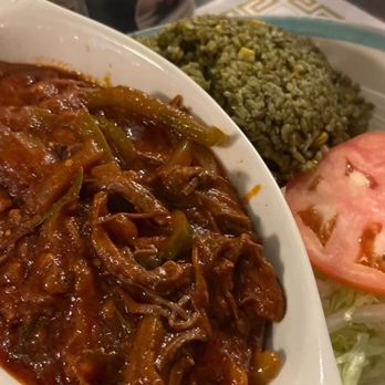 Flor De Mayo - Ropa vieja (shredded beef dish w/ onions,tomato sauce), arroz morro (black beans & rice together,& salad - Chinese Near Me - New York, New York Flor De Mayo - Ropa vieja (shredded beef dish w/ onions,tomato sauce), arroz morro (black beans & rice together,& salad - Chinese Near Me - New York, New York