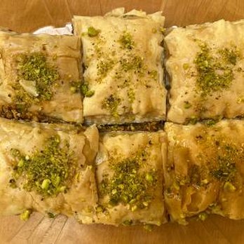 Mama Rana's Kitchen - Baklava with layers of crushed pistachios. Yummy! - Caterers Near Me