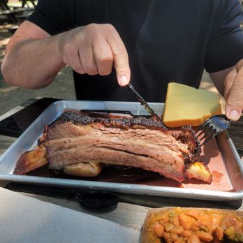 Bar A BBQ - 05/02/26 beef rib, beans, pork rib delish - Barbeque Near Me - Montgomery, Texas