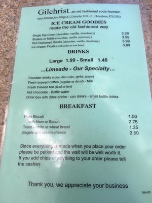 Menu photo 4 Gilchrist Birmingham, AL