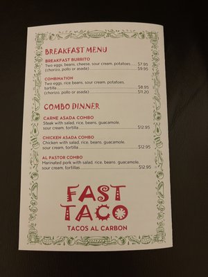Menu photo 3 Fast Taco Los Angeles, CA