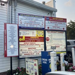 P W's Gourmet Ice Cream - Menu